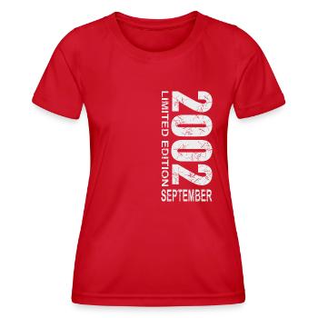 September 2002 Birthday Retro Vintage Limited - Women's Functional T-Shirt - red - Front - AI Model Female 172 dark (172cm)