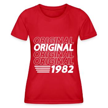 Original vintage 1982 né vintage anniversaire - T-shirt sport Femme - rouge - Devant - AI Model Female 172 dark (172cm)