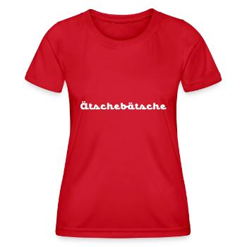 Ätschebätsche No.2 - Frauen Funktions-T-Shirt - Rot - Vorne - AI Model Female 172 dark (172cm)