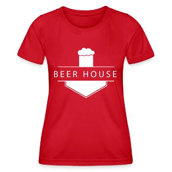 Beer Wine Whiskey Schnapps Alcohol - Women's Functional T-Shirt - red - Front - AI Model Female 172 dark (172cm)