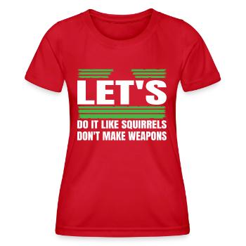 Funny Sayings Present Idea 60s Hippie Festival - Women's Functional T-Shirt - red - Front - AI Model Female 172 dark (172cm)