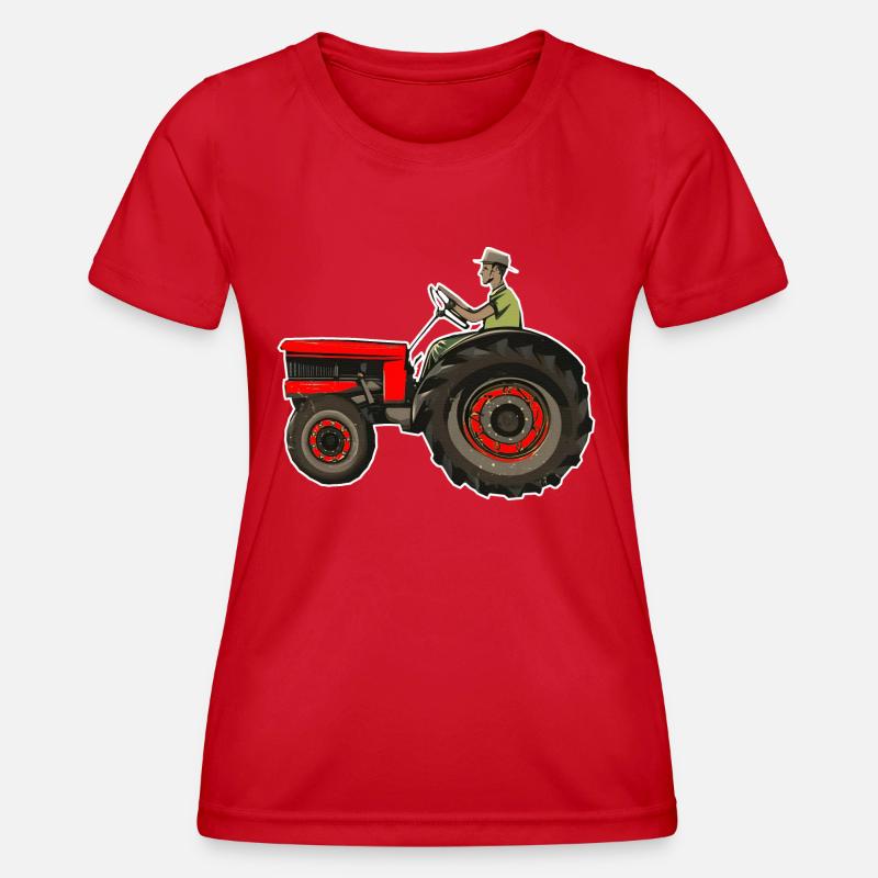 Tractor driver - Women's Functional T-Shirt - red
