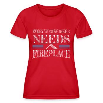 Great Dane fun I never no funny wine glass - Women's Functional T-Shirt - red - Front - AI Model Female 172 dark (172cm)