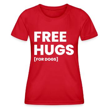 Hund Dog - Frauen Funktions-T-Shirt - Rot - Vorne - AI Model Female 172 dark (172cm)