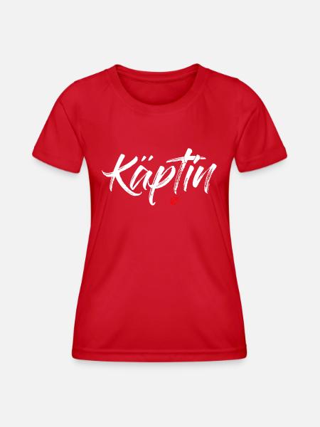 Käptin - Frauen Funktions-T-Shirt - Rot