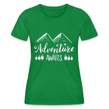 Adventure Awaits - T-shirt sport Femme - vert - Devant - AI Model Female 172 dark (172cm)