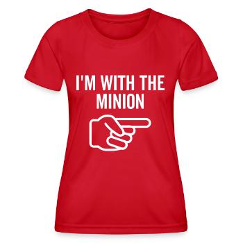 Ich bin mit dem Diener zusammen - Frauen Funktions-T-Shirt - Rot - Vorne - AI Model Female 172 dark (172cm)