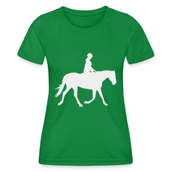 reiterin pferd - Frauen Funktions-T-Shirt - Kelly Green - Vorne - AI Model Female 172 dark (172cm)