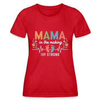 Hope and strength on the IVF journey - Women's Functional T-Shirt - red - Front - AI Model Female 172 dark (172cm)
