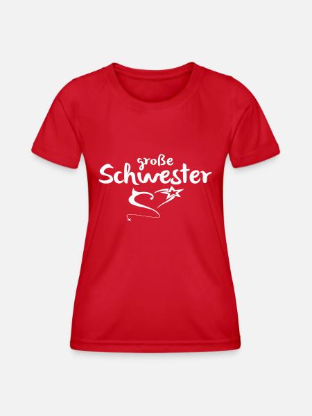 große Schwester - Frauen Funktions-T-Shirt - Rot
