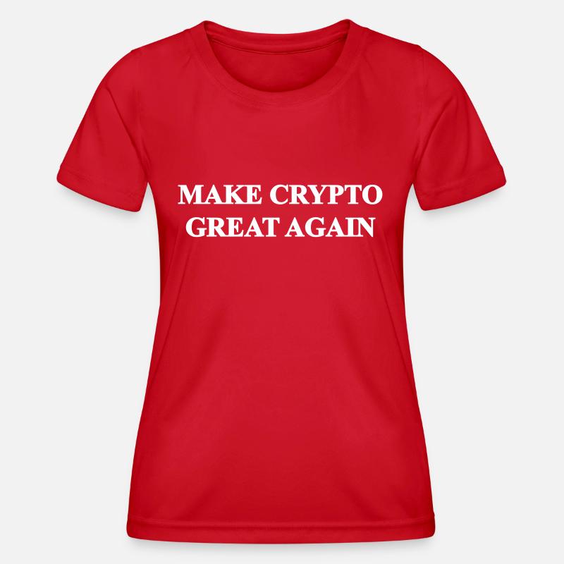 Make Crypto Great Again - Women's Functional T-Shirt - red