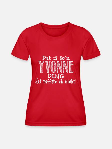 yvonne - Frauen Funktions-T-Shirt - Rot