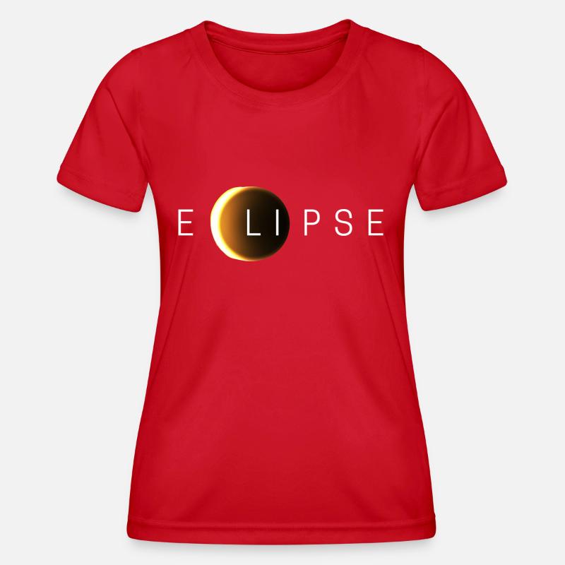 Solar eclipse - Women's Functional T-Shirt - red
