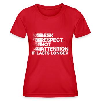 Loyalty, respect, friendship - motivation - Women's Functional T-Shirt - red - Front - AI Model Female 172 dark (172cm)