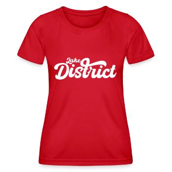 Lake District, National Parks - Women's Functional T-Shirt - red - Front - AI Model Female 172 dark (172cm)