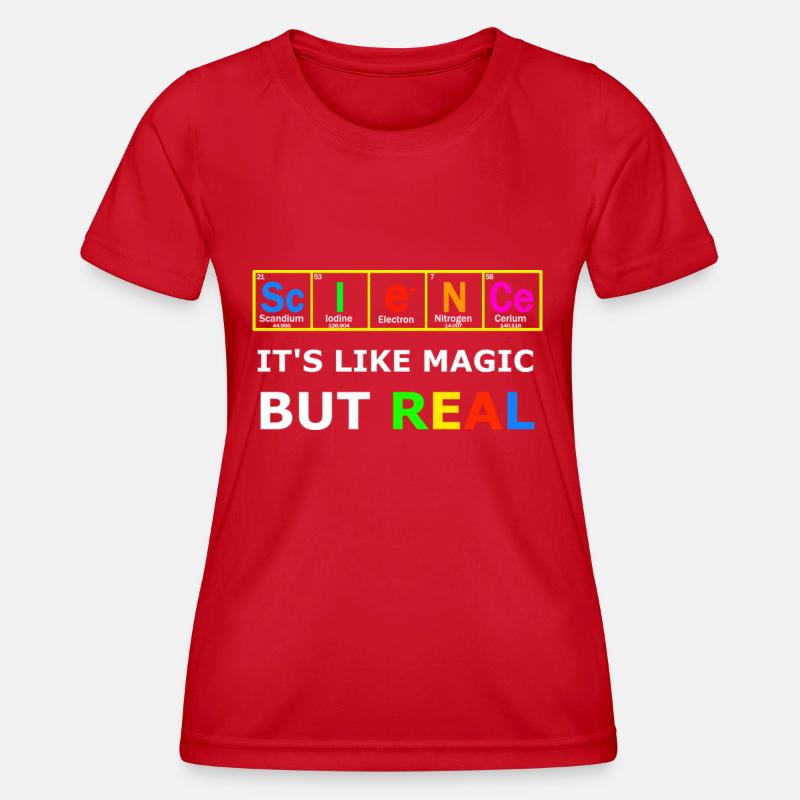 Science magic chemistry elements Christmas - Women's Functional T-Shirt - red
