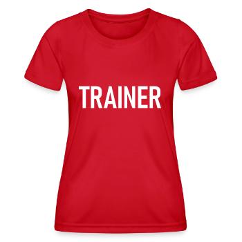 Trainer Coach Sport Training - Frauen Funktions-T-Shirt - Rot - Vorne - AI Model Female 172 dark (172cm)