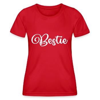 Beast, best friend, friends for life, affection - Women's Functional T-Shirt - red - Front - AI Model Female 172 dark (172cm)