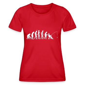 Pêche Hameçons Pêche Pêche Pêche Pêche - T-shirt sport Femme - rouge - Devant - AI Model Female 172 dark (172cm)