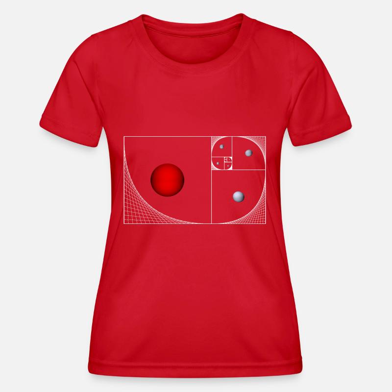 Fibonacci Snail - Women's Functional T-Shirt - red