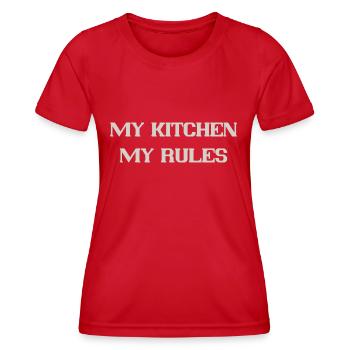 my kitchen - Women's Functional T-Shirt - red - Front - AI Model Female 172 dark (172cm)
