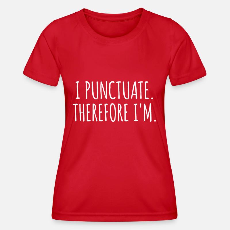 Grammar nerds love punctuation marks - Women's Functional T-Shirt - red