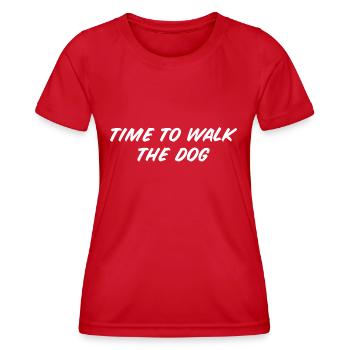 Dog Hund - Frauen Funktions-T-Shirt - Rot - Vorne - AI Model Female 172 dark (172cm)