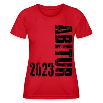 Abitur 2023 - Frauen Funktions-T-Shirt - Rot - Vorne - AI Model Female 172 dark (172cm)