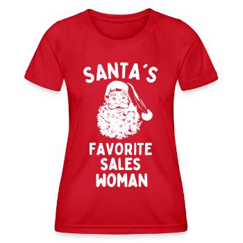 Vendeuse de Noël préférée des pères Noël drôle - T-shirt sport Femme - rouge - Devant - AI Model Female 172 dark (172cm)