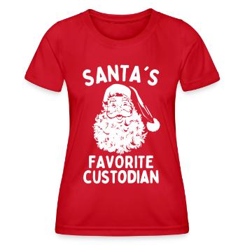 Noël amusant du gardien préféré des pères Noël - T-shirt sport Femme - rouge - Devant - AI Model Female 172 dark (172cm)