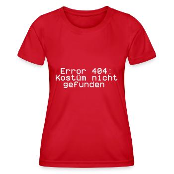 Erreur 404, costume introuvable, carnaval, costume - T-shirt sport Femme - rouge - Devant - AI Model Female 172 dark (172cm)