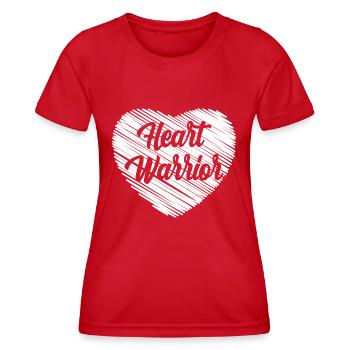 Warrior Heart Prevention Heart Disease - Women's Functional T-Shirt - red - Front - AI Model Female 172 dark (172cm)