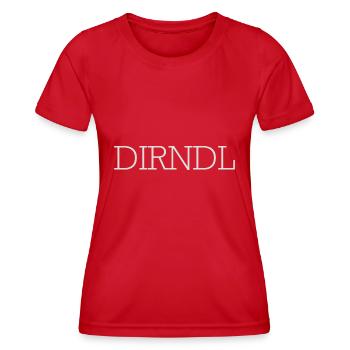 Dirndl - Frauen Funktions-T-Shirt - Rot - Vorne - AI Model Female 172 dark (172cm)