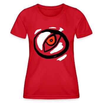 Eye - Symbolism - Women's Functional T-Shirt - red - Front - AI Model Female 172 dark (172cm)