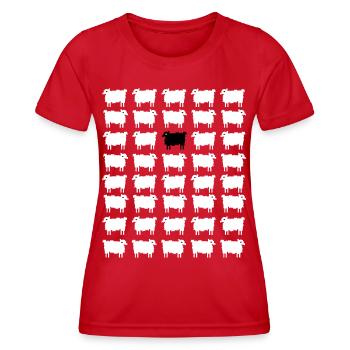 Prinzessin Black Sheep Erinnerungsstücke - Frauen Funktions-T-Shirt - Rot - Vorne - AI Model Female 172 dark (172cm)