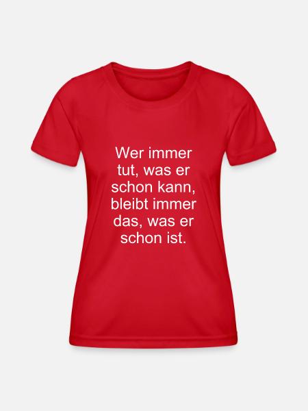 Zitat - Frauen Funktions-T-Shirt - Rot