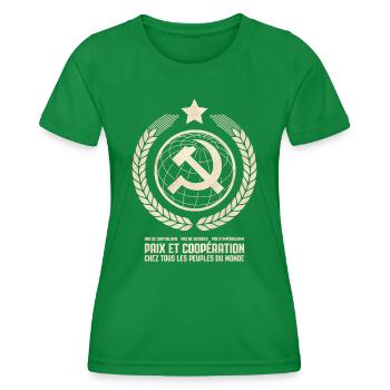 Communist Internationalism - Women's Functional T-Shirt - kelly green - Front - AI Model Female 172 dark (172cm)