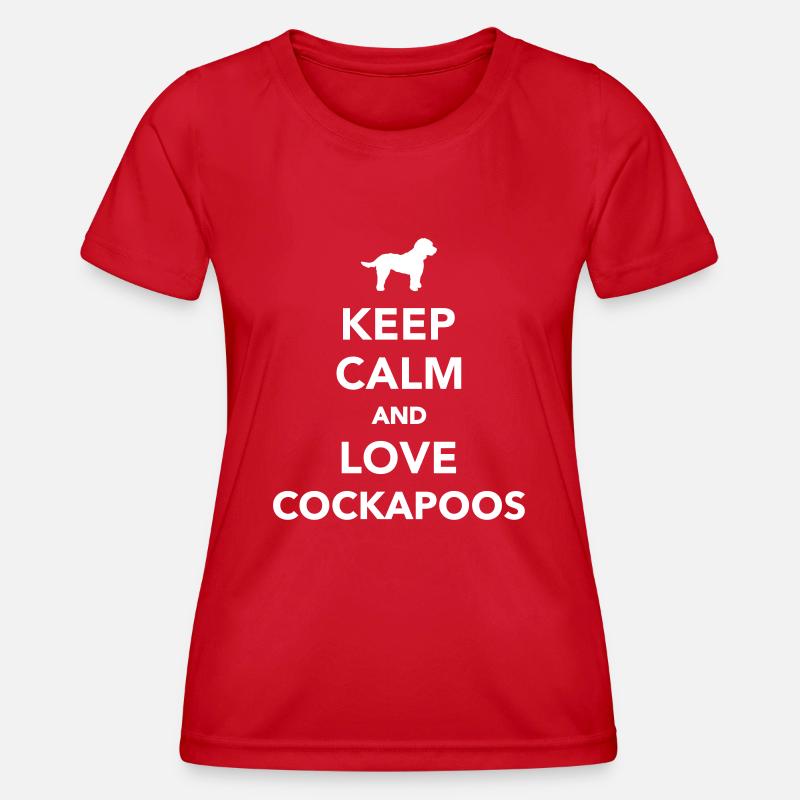 Cockapoo - Frauen Funktions-T-Shirt - Rot