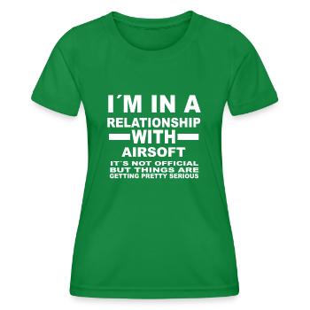 relation avec AIRSOFT - T-shirt sport Femme - vert - Devant - AI Model Female 172 dark (172cm)