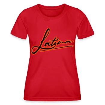 latina latin femme pouvoir plage d’été sexy - T-shirt sport Femme - rouge - Devant - AI Model Female 172 dark (172cm)