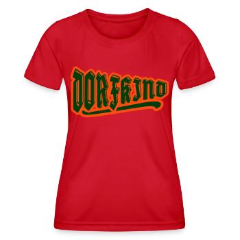 dorf dorfkind stadt stadtkind dorfi bauer landei - Frauen Funktions-T-Shirt - Rot - Vorne - AI Model Female 172 dark (172cm)