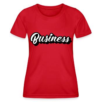 business influencer money firma boss chef - Frauen Funktions-T-Shirt - Rot - Vorne - AI Model Female 172 dark (172cm)