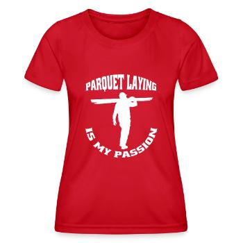 Couches de parquet Couches de moquette Couches de sol Couches de sol - T-shirt sport Femme - rouge - Devant - AI Model Female 172 dark (172cm)