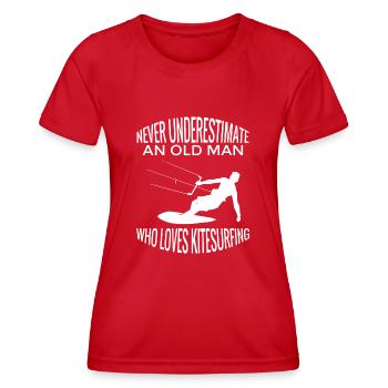 Kitesurfer Windsurfer Surf Windsurfing Cadeau - T-shirt sport Femme - rouge - Devant - AI Model Female 172 dark (172cm)