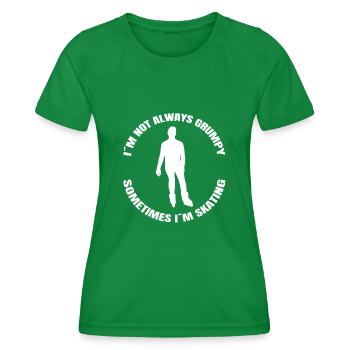 Patin à roulettes patin à roues alignées cadeau patineur à roues alignées - T-shirt sport Femme - vert - Devant - AI Model Female 172 dark (172cm)