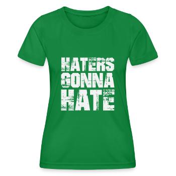 Les haineux vont à la haine - T-shirt sport Femme - vert - Devant - AI Model Female 172 dark (172cm)