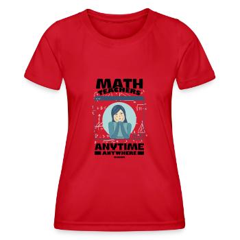 Mathématiques Math Mathématicien Math Professeur Cadeau - T-shirt sport Femme - rouge - Devant - AI Model Female 172 dark (172cm)