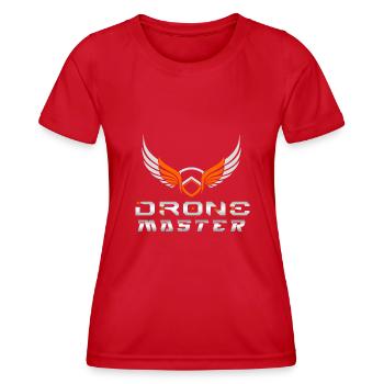 Drone Drones Drone Flight Drone Pilot - Women's Functional T-Shirt - red - Front - AI Model Female 172 dark (172cm)