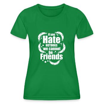 Imbiss Hot Dog Fast Food - Frauen Funktions-T-Shirt - Kelly Green - Vorne - AI Model Female 172 dark (172cm)