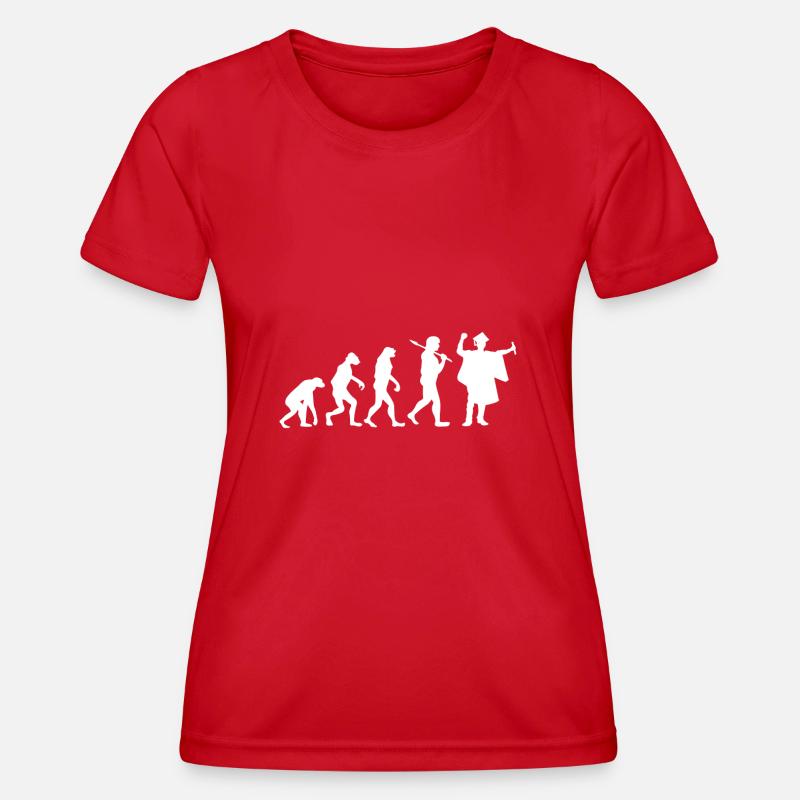 Graduation - Evolution - Gift - Women's Functional T-Shirt - red